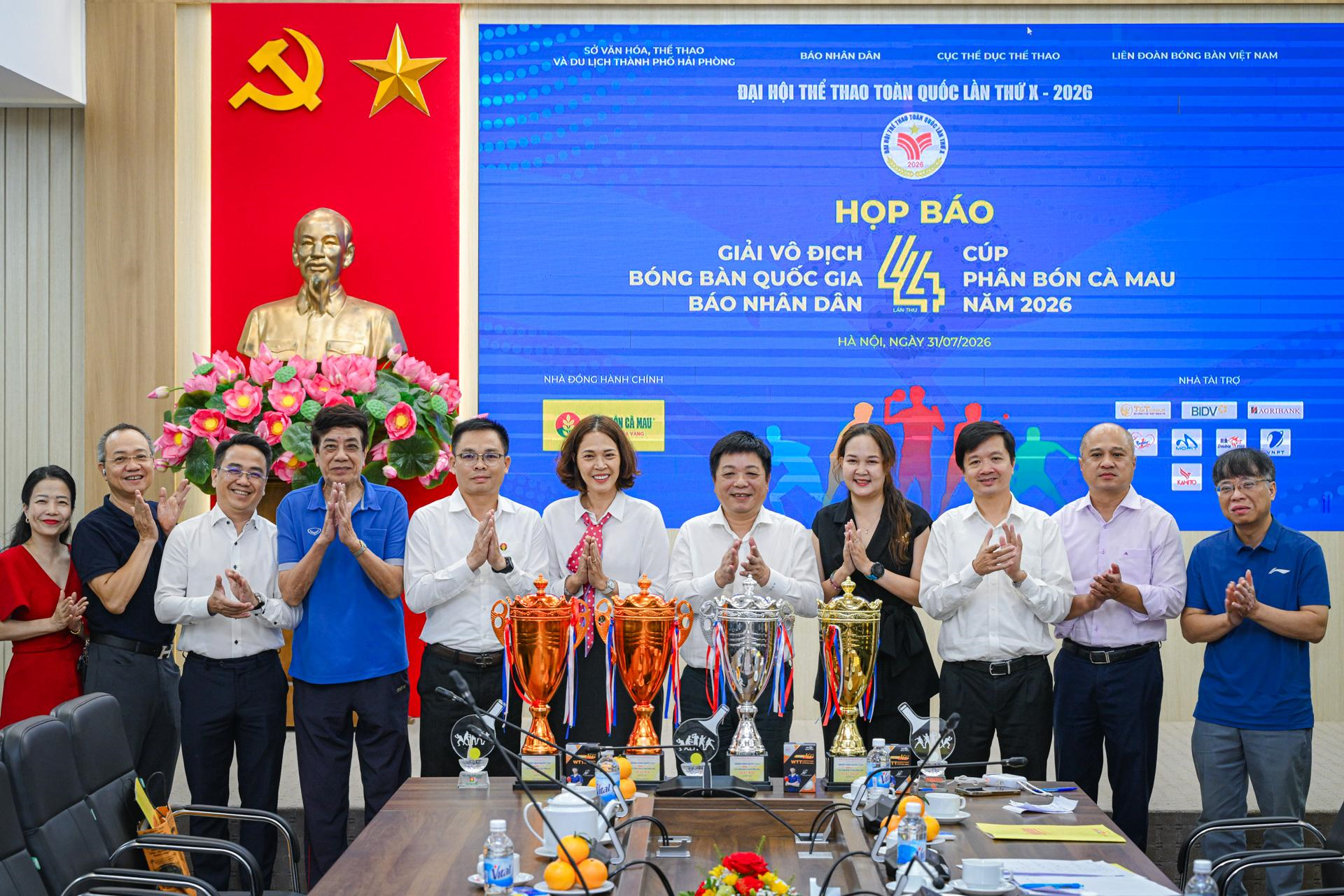 Giải vô địch bóng bàn quốc gia Báo Nhân Dân 2026 diễn ra tại Hải Phòng

